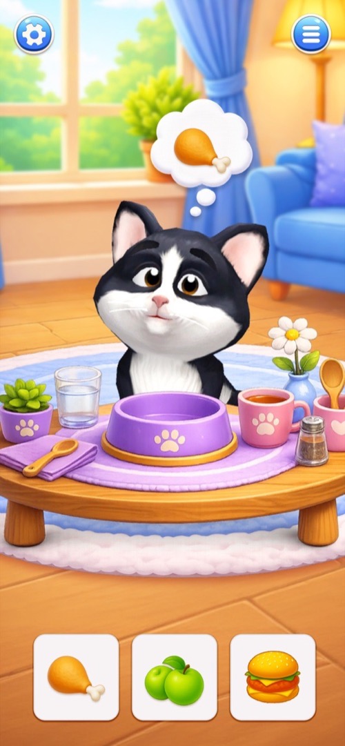 Bath-time mini-game in Cat Simulator - My Virtual Pet
