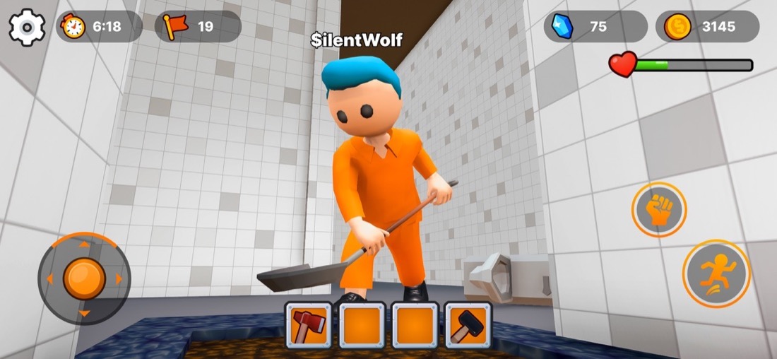 The character customisation lobby in Prison Escape - Obby Challenge